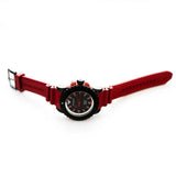 Emporio Armani Sportivo Quartz Black Dial Red Rubber Strap Watch For Men - AR6101