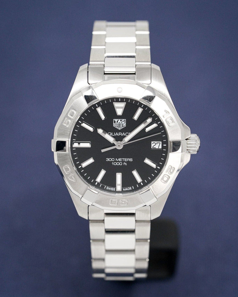 Tag Heuer Aquaracer Black Dial Silver Steel Strap Watch for Women - WBD1310.BA0740