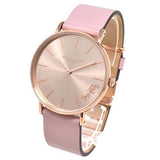 Coach Delancey Gold Dial Pink Leather Strap Watch for Women - 14503332