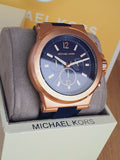 Michael Kors Dylan Blue Dial Blue Rubber Strap Watch for Men - MK8295