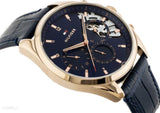 Tommy Hilfiger Baker Chronograph Quartz Blue Dial Blue Leather Strap Watch For Men - 1710451