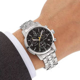 Tissot T Sport PRC200 Chronograph Black Dial Silver Steel Strap Watch for Men - T17.1.586.52