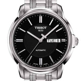 Tissot Automatics III Black Dial Silver Steel Strap Watch For Men - T065.430.11.051.00