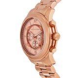 Michael Kors Runway Chronograph Rose Gold Dial Rose Gold Steel Strap Watch for Men - MK8096