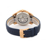 Fossil Grant Automatic Skeleton Blue Dial Blue Leather Strap Watch for Men - ME3102