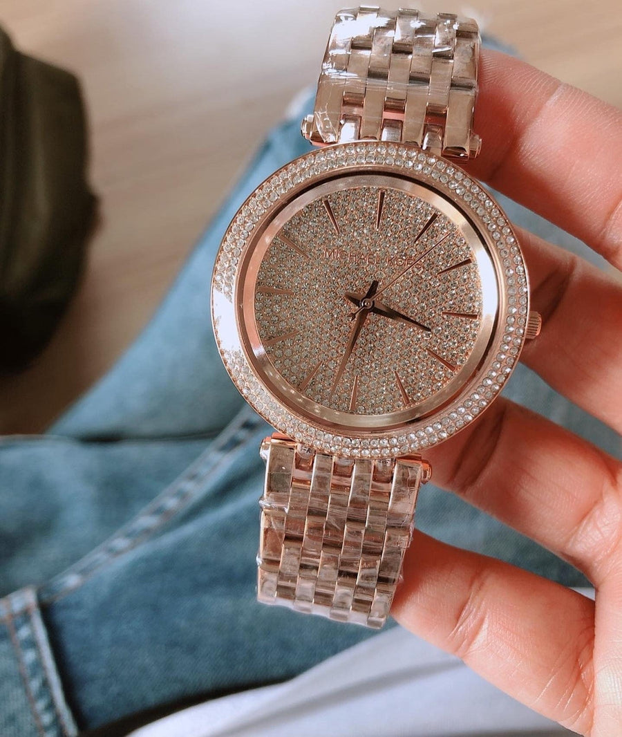 Michael Kors Darci Rose Gold Dial Rose Gold Steel Strap Watch for Women - MK3439