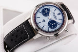 Breitling Top Time B01 Triumph Blue Dial Black Leather Strap Watch for Men - AB01764A1C1X1