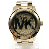 Michael Kors Runway Gold Dial Gold Steel Strap Watch for Women - MK5706