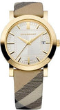 Burberry Heritage Silver Dial Leather Strap Watch for Women - BU1398