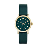 Marc Jacobs Baker Mini Green Dial Green Leather Strap Watch for Women - MBM1272