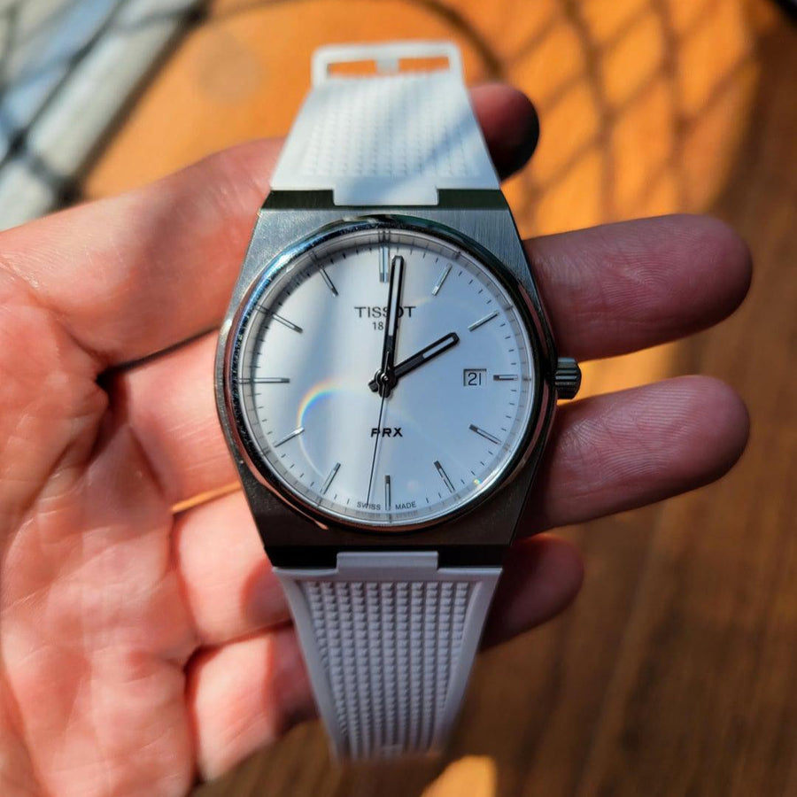 Tissot PRX 40 White Dial White Rubber Strap Watch For Men - T137.410.17.011.00