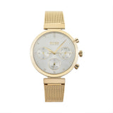 Hugo Boss Flawless White Dial Gold Mesh Bracelet Watch for Women - 1502552