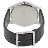 Calvin Klein City White Dial Black Leather Strap Watch for Men - K2G2G1CD