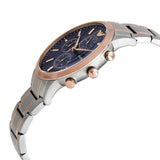 Emporio Armani Renato Chronograph Blue Dial Two Tone Steel Strap Watch For Men - AR80025