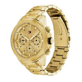 Tommy Hilfiger Lars Chronograph Gold Dial Gold Steel Strap Watch For Men - 1792060