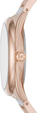 Michael Kors Janelle Three Hand Rose Gold Dial Two Tone Steel Strap Watch For Women - MK7134