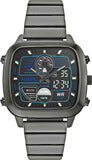 Fossil Retro Analog-Digital Black Dial Grey Steel Strap Watch for Men - FS5892