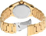 Michael Kors Raquel Three Hand Crystals Gold Dial Gold Steel Strap Watch For Women - MK7398