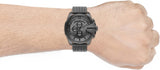 Diesel Mega Chief Chronograph Black Dial Black Mesh Strap Watch For Men - DZ4527