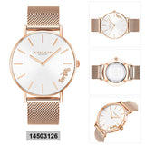 Coach Perry White Rose Gold Mesh Bracelet Watch for Women - 14503126