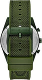 Michael Kors Accelerator Chronograph Green Dial Green Nylon Strap Watch for Men - MK9144