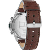 Tommy Hilfiger Lars Chronograph Green Dial Brown Leather Strap Watch For Men - 1792064