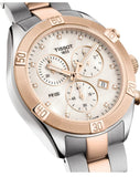 Tissot PR 100 Sport Chic Chronograph Diamonds Mother of Pearl Dial Two Tone Steel Strap Watch for Women - T101.917.22.116.00