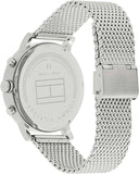 Tommy Hilfiger Chronograph Black Dial Silver Mesh Bracelet Watch for Men - 1791292