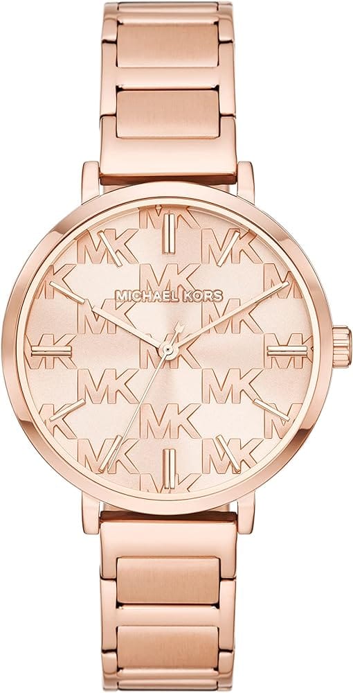Michael Kors Addyson Quartz Rose Gold Dial Rose Gold Steel Strap Watch for Women - MK4713