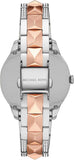 Michael Kors Runway Mercer Crystals Silver Dial Two Tone Steel Strap Watch For Women - MK6716