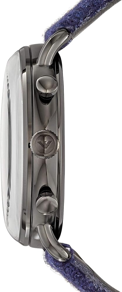 Emporio Armani Aviator Quartz Grey Dial Blue Fabric Strap Watch For Men - AR11144