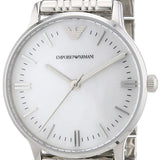 Emporio Armani Classic Quartz Mother of Pearl Dial Silver Steel Strap Watch For Women - AR1602