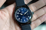 IWC Pilot’s Watch Mark XVIII Edition “Laureus Sport for Good Foundation" Blue Dial Black Nylon Strap Watch for Men - IW324703