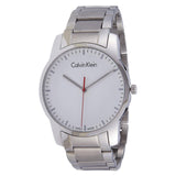 Calvin Klein City Quartz White Dial Silver Steel Strap Watch for Men - K2G2G1Z6