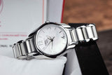 Tissot T Wave Mother of Pearl Dial Two Tone Steel Strap Watch For Women - T023.210.11.117.00