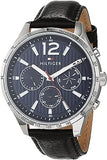 Tommy Hilfiger Gavin Blue Dial Blue Leather Strap Watch for Men - 1791468