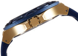 Guess Force Blue & Rose Gold Dial Blue Silicone Strap Watch For Men - W0674G2