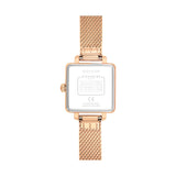 Coach Cass White Dial Rose Gold Mesh Bracelet Watch for Women - 14503698