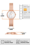 Emporio Armani Kappa Analog Mother of Pearl Dial Rose Gold Steel Strap Watch For Women - AR11006