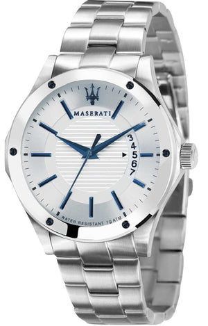 Maserati Circuito Silver Dial Silver Steel Strap Watch For Men - R8853127001