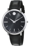 Movado 1881 Automatic Black Dial Black Leather Strap Watch for Men - 606873