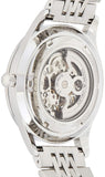 Emporio Armani Meccanico Skeleton Silver Dial Silver Steel Strap Watch For Men - AR1945