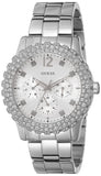 Guess Dazzler Diamonds Silver Dial Silver Steel Strap Watch for Women - W0335L1