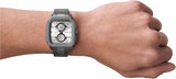 Fossil Inscription Multifunction Silver Dial Grey Steel Strap Watch for Men - BQ2657