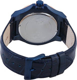 Guess Force Multi Function White Dial Blue Leather Strap Watch For Men - W0674G7