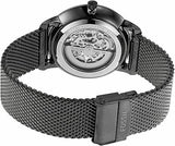 Fossil Neutra Automatic Skeleton Black Dial Grey Mesh Strap Watch for Men - ME3185