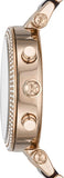 Michael Kors Parker Chronograph Rose Gold Dial Two Tone Steel Strap Watch For Women - MK6832