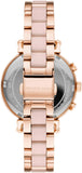 Michael Kors Sofie Chronograph Rose Gold Dial Rose Gold Steel Strap Watch For Women - MK6560