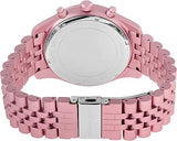 Michael Kors Lexington Chronograph Pink Dial Pink Steel Strap Watch for Women - MK8792