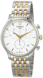 Tissot T Classic Tradition Chronograph White Dial Two Tone Mesh Bracelet Watch For Men - T063.617.22.037.00